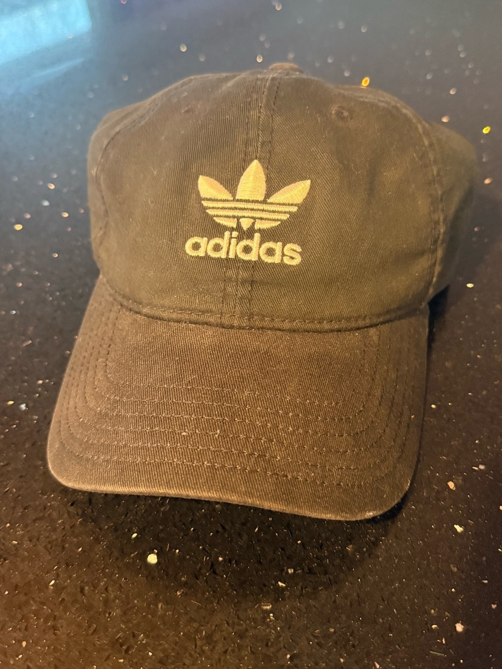 Black Adidas Brand Trefoil Hat